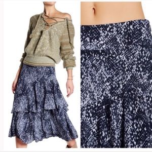 Free People Kiss Me Baby Midi Skirt NWT sz 2